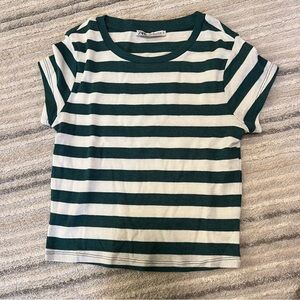 Zara Green Stripe Tee